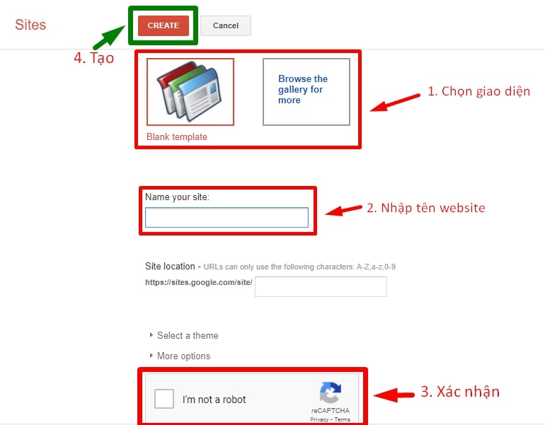 Các bước tạo web theo kiểu cũ